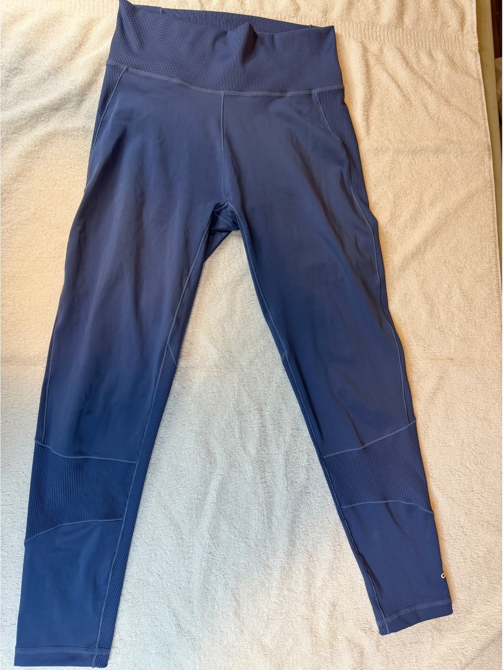 Adidas Women's Navy Blue High Waist Leggings Size M - #1286